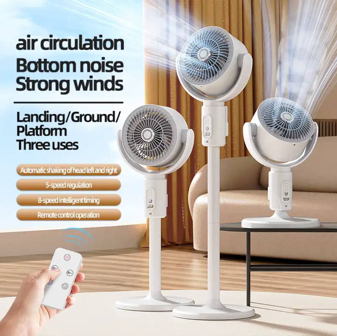 F1 rechargeable 5 speed fan, adjustable.