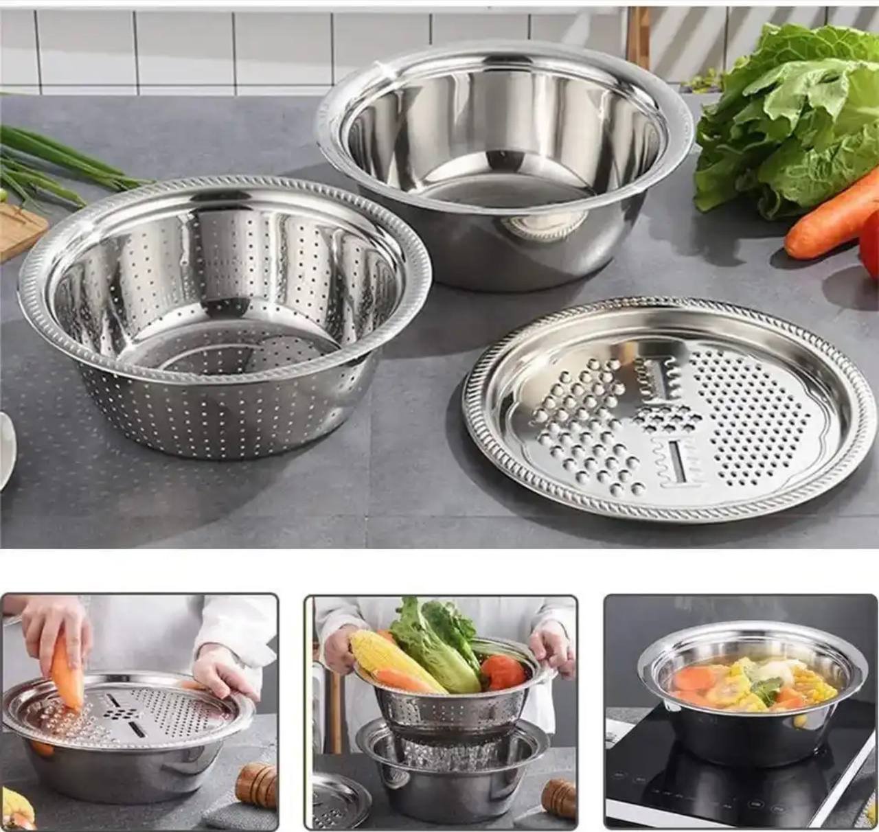3in1 stainless grater