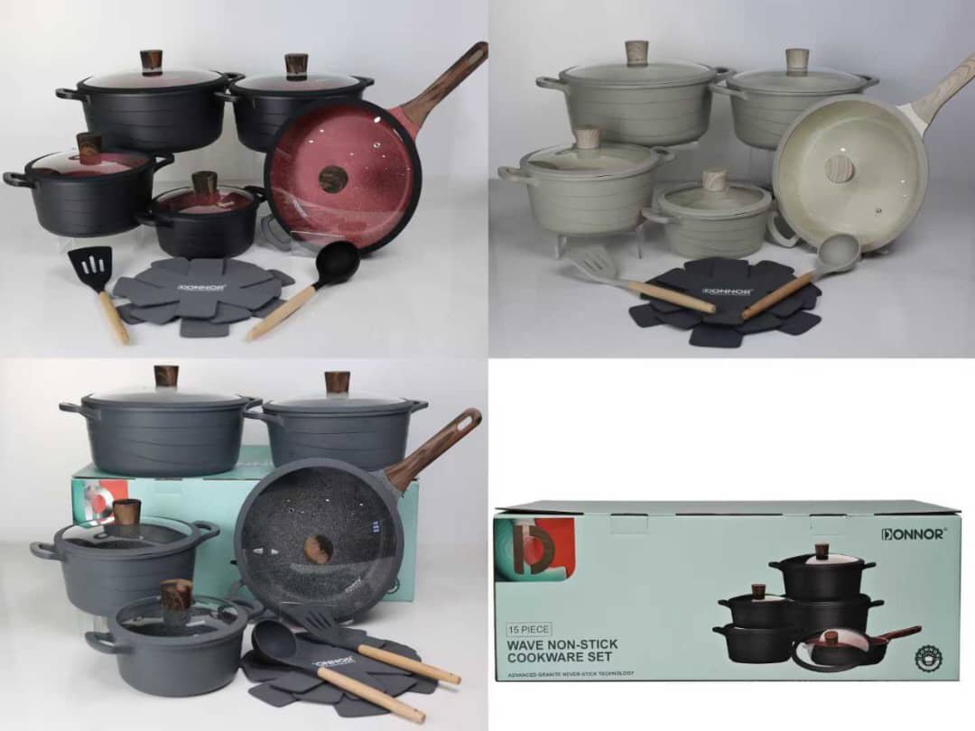 Donnor wave non stick cookware set