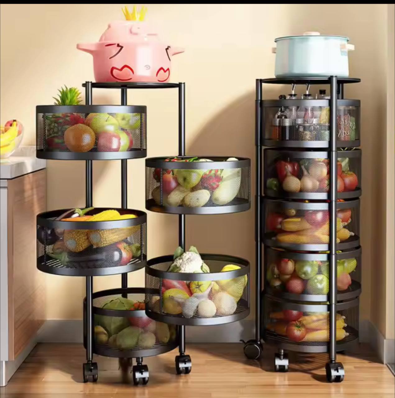 5 layers fruit trolley