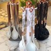 Marble cooking spoon set with stand