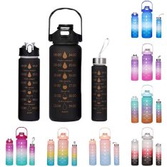 3in1 motivational quote water bottle